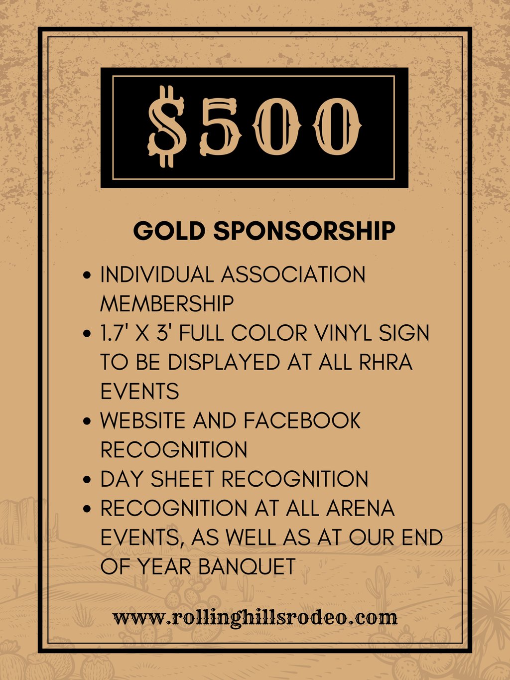 $500 Sponsorship